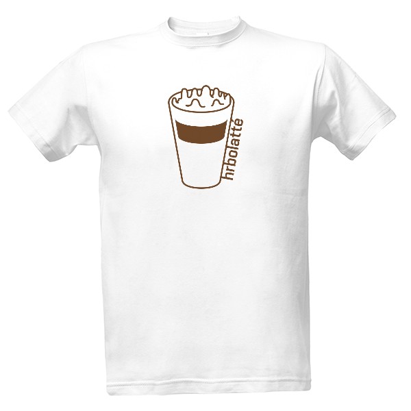 Tričko s potiskem hrbolatté kávová