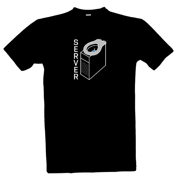 Tričko s potiskem SERVER negativ